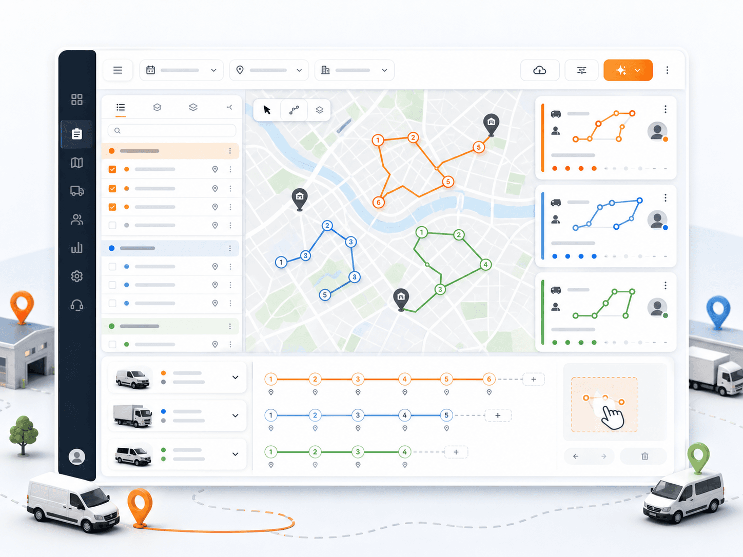 Plan the day from a map built for dispatch work