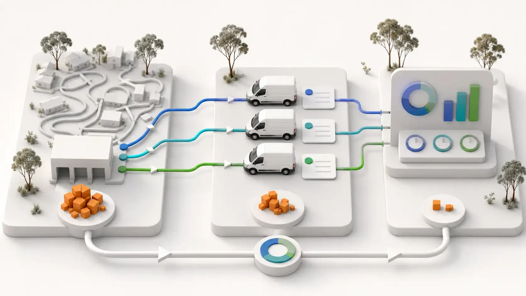 Connected route planning, driver workflows and delivery reports helping an Australian delivery operation reduce avoidable costs.