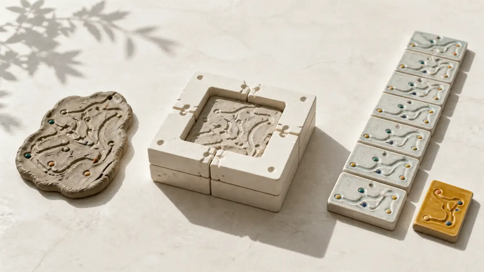 Ceramic mould turning informal dispatcher knowledge into repeatable route-planning components, with one exception preserved for human review.